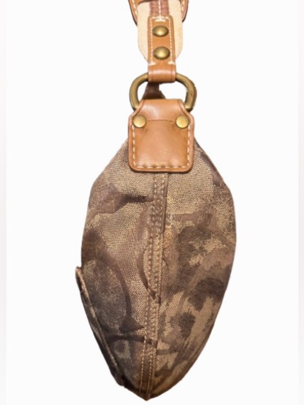 Coach Signature Hobo Shoulder Bag in Bronze Brown - Picture 6 of 13